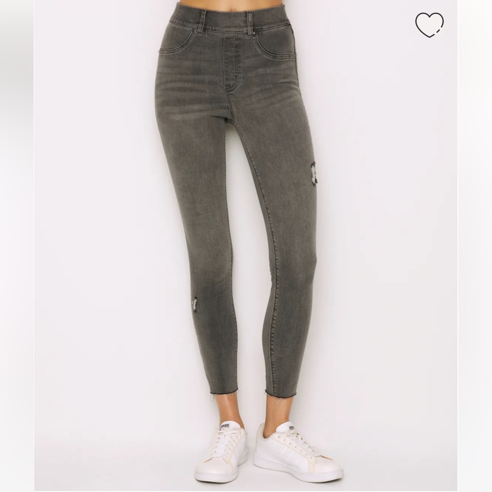 SPANX Distressed Denim Leggings vintage grey large